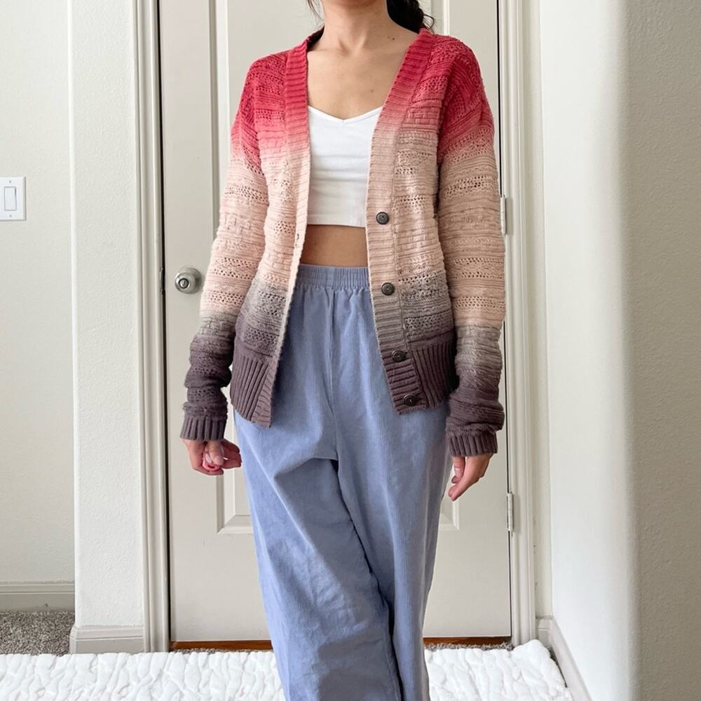 Only Tie Dye Crochet Knitted Sweater Cardigan.-CA3